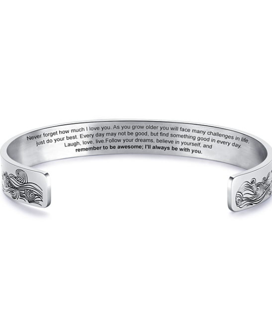 To My Granddaughter, I Will Always Be With You Bracelet