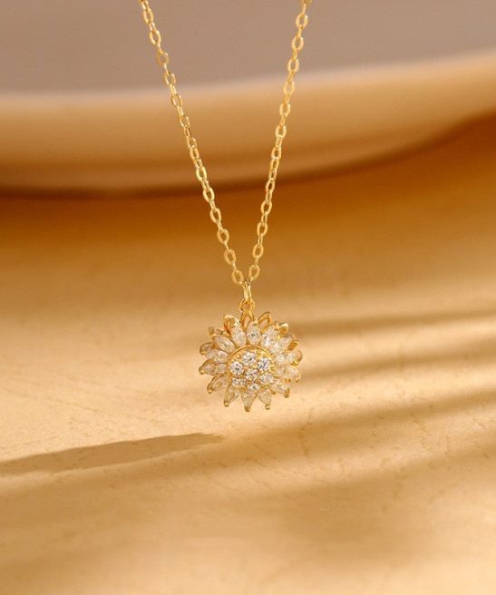 Spinning Sunflower Necklace