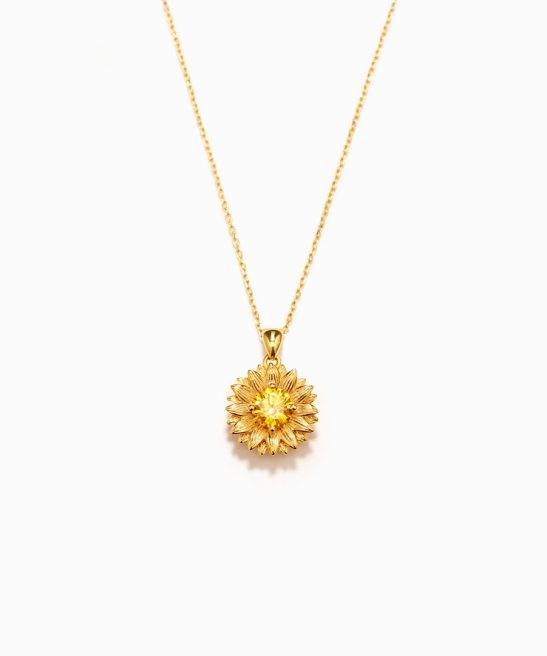 I Would Change The World For You Sunflower Necklace S925