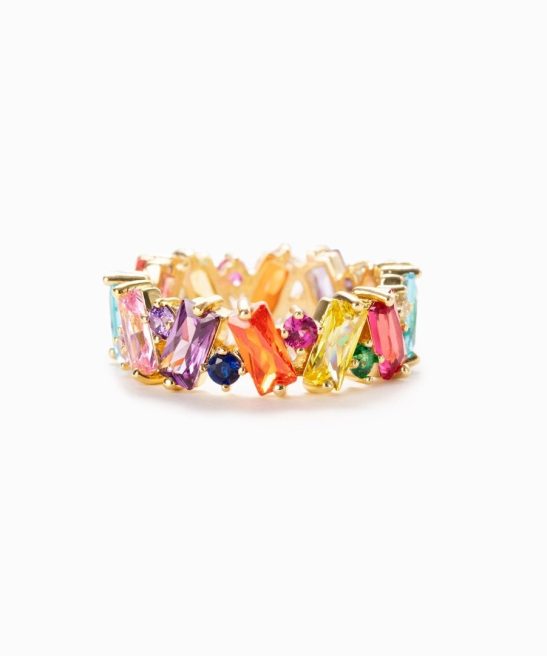 Promise Ring Broken Pieces of Rainbow Ring