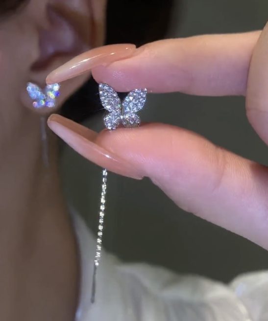 Shiny Fantasy Butterfly Earrings