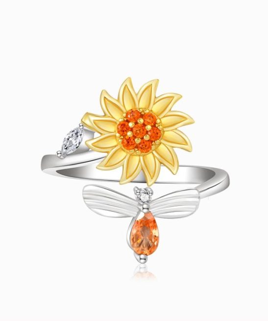 To My Daughter Sunflower Fidget Ring