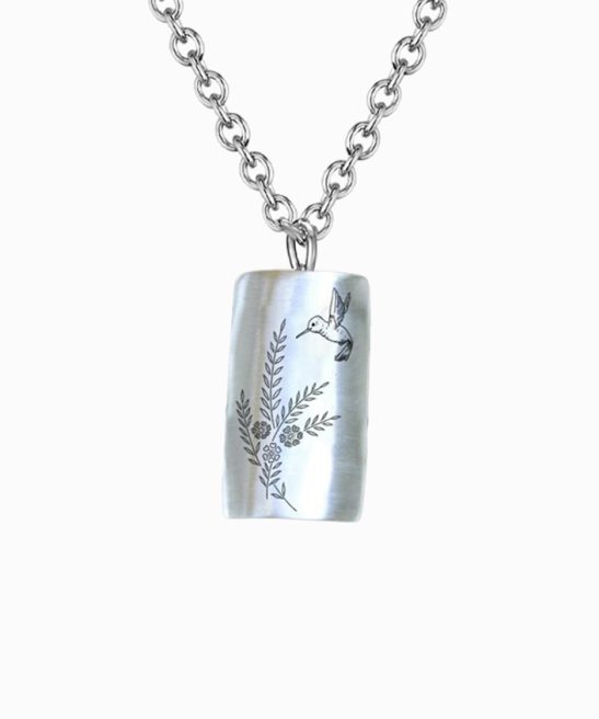 925 Sterling Silver Hummingbird Necklace - Gift For Animal Lover